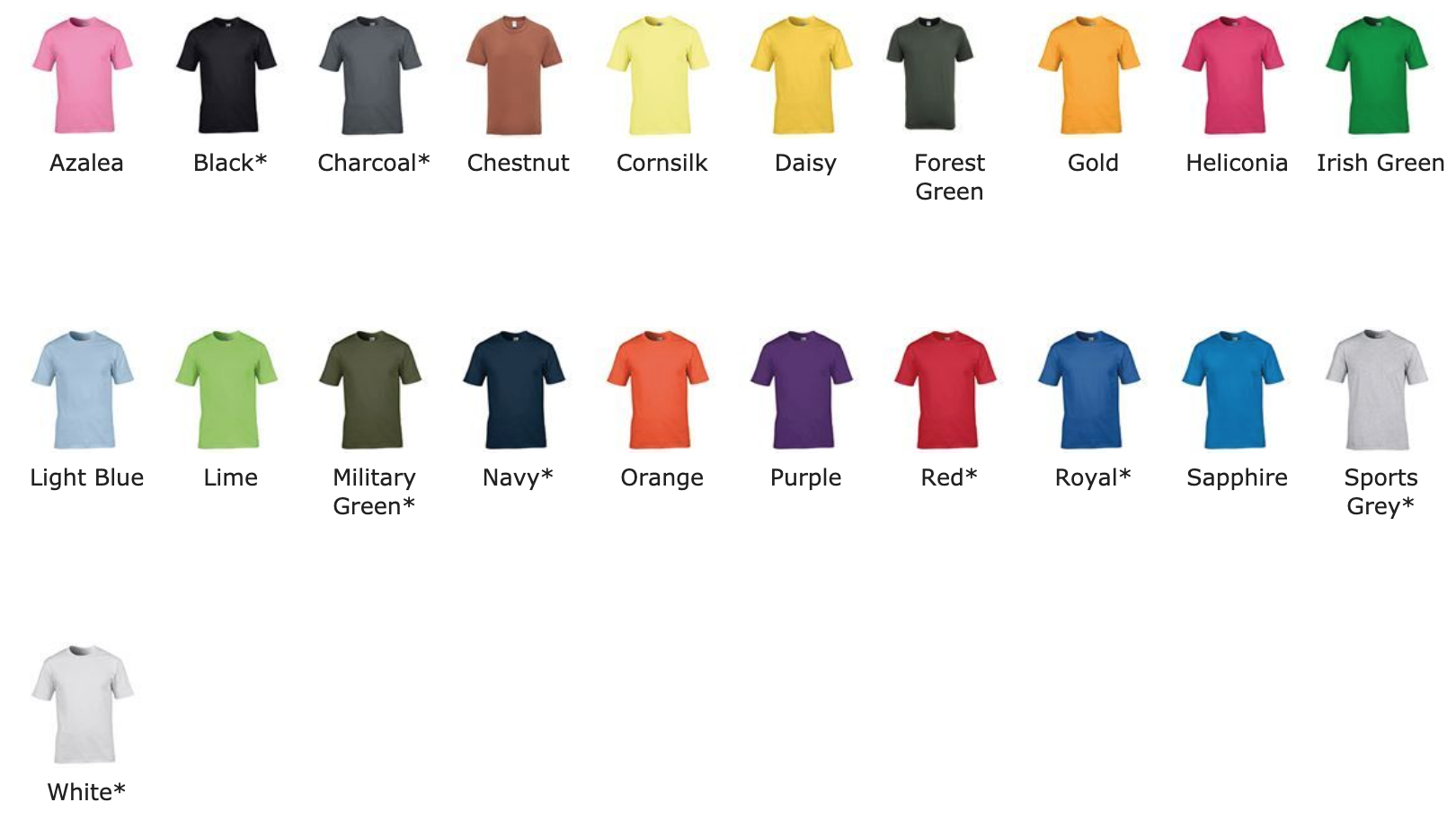 Colour Choices