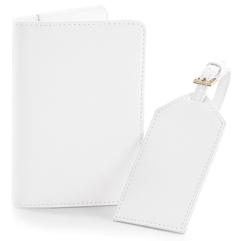 white luggage set